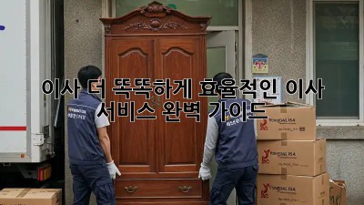 이사, 더 똑똑하게! 효율적인 이사 서비스 완벽 가이드