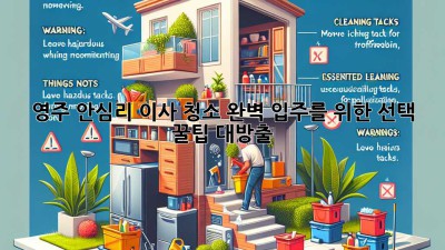 ✨영주 안심리 이사 청소✨ 완벽 입주를 위한 선택? 🤔 꿀팁 대방출! 🏡